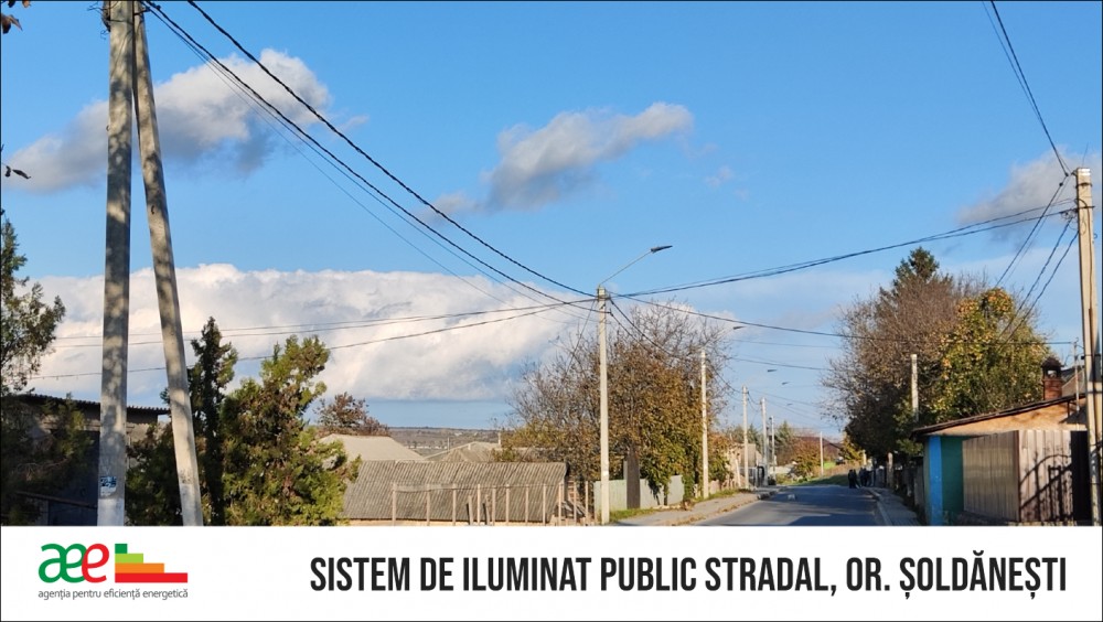Iluminat publicat stradal, eficientizat energetic în orașul Șoldănești